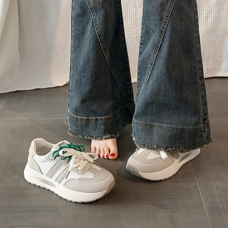 Наступая на дерьмо вафли с тонкой талией туфли Forrest Gump женские весна 2025 новые популярные повседневные туфли для папы на платформе