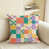 Pattern Checkerboard Cushion Cover Natural Linen Pillowcase Set AllinOne Decor for Sofa Bedroom  Chair