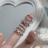 5PCS Elegant Vintage Silver Adjustable Women Finger Cute Love Jewelry Wedding Party Gift for Girl Fashion Hollow Heart Ring Set