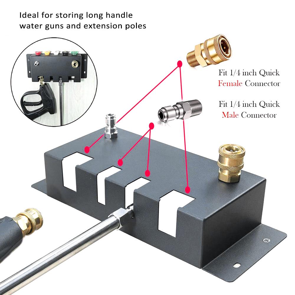 Pressure Washer Gun Holder Wall Mounted Foam Cannon Holder Storage Rack for Foam Cannon, Pressure