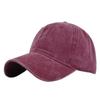 Evertop Water Washable Cotton Baseball Hat for Adults and Kids Pure Color with Custom Embroidered Logo Vintage Sunshade Style