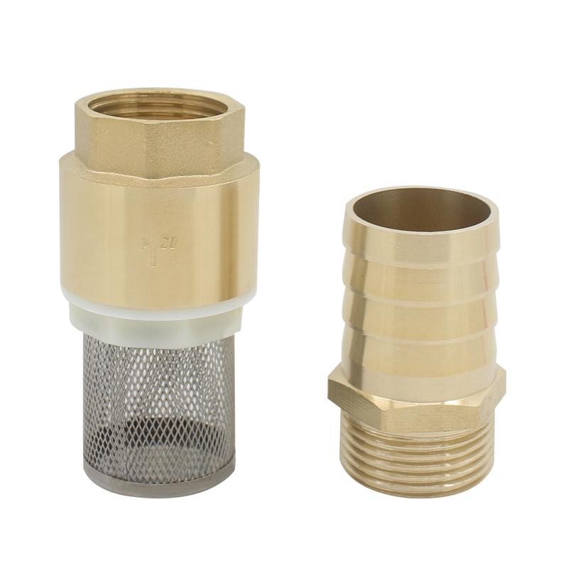 Copper Pagoda Nozzle Non-Return Valve Suction Strainer Foot Valve Hose Connection With Mesh Strainer Water Pump Bottom Valve