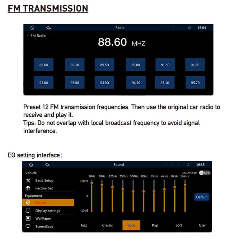 9,3-дюймовый портативный автомобильный радиоприемник CarPlay Android с сенсорным экраном мультимедийного видеоплеера с камерой заднего вида с дистанционным управлением