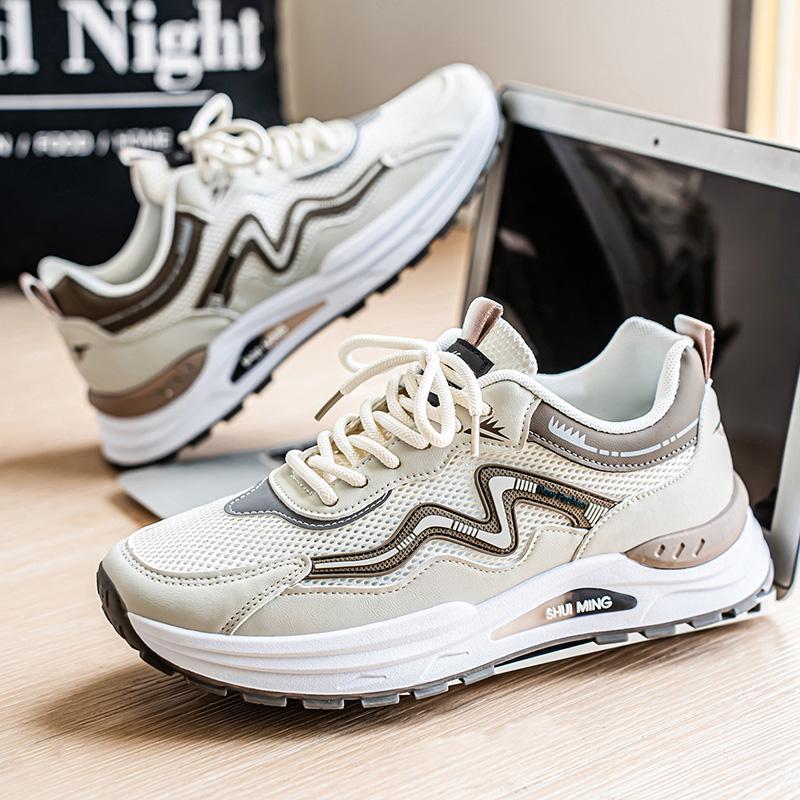 Новые модные мужские кроссовки Four Seasons с толстой подошвой для студентов и мальчиков, трендовые кроссовки с мягкой подошвой, дышащие, повседневные кроссовки для бега