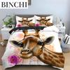 Cartoon Giraffe King Queen Duvet Cover Boys Girls Animal Bedding Set Wildlife Quilt Cover Polyester Comforter