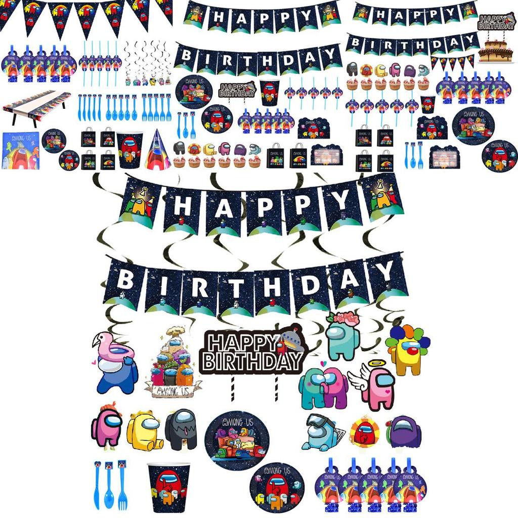 Вечеринка День рождения Тематические принадлежности Украшение Детская тарелка Скатерть Баннер