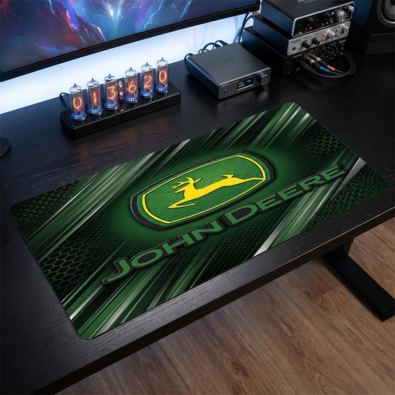 John deere Печать Большой Коврик для Мыши Гладкая Поверхность Анти?Нескользящий настольный коврик для игр, офиса, украшения для ноутбука