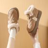 2024 Velcro Модная женская обувь Plus Velvet Выходная обувь большого размера из хлопка Водонепроницаемые зимние ботинки Широкие ноги Полные беременные женские хлопковые туфли