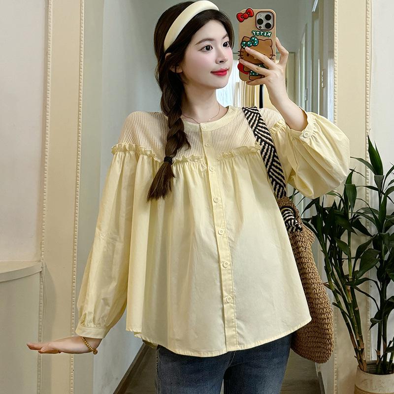 Korean-Style Maternity Babydoll Top: Fashionable, Versatile, Loose, and Slim Fit