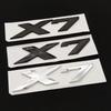 3D ABS Chrome Black Logo X7 Emblem Letters Namplate Sticker Car Rear Trunk Badge For L5X7 G07 Decal Auto Styling Accessories