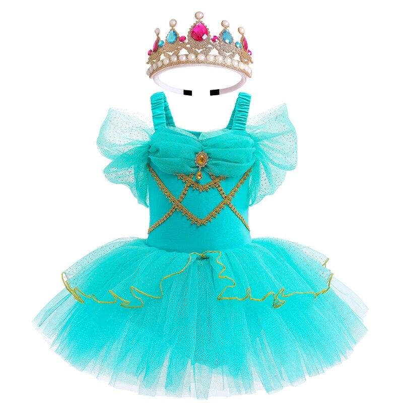Нарядное праздничное платье принцессы для балета и танцев для детей, танцевальная пышная фатиновая юбка-пачка, костюм для Хэллоуина, сценический костюм