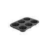 Black Metallic 6-Cavity Muffin Pan 28 X 19 Cm Ref. 6534