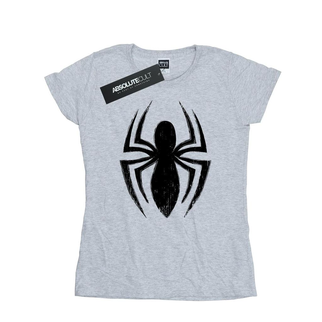 Marvel Womens/Ladies Spider-Man Ultimate Spider Logo Cotton T-Shirt