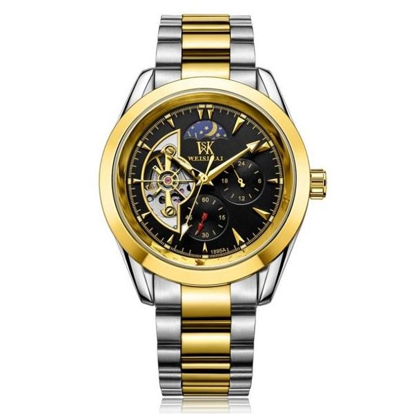 WEISIKAI Men's Moon Phase Automatic Watch Men's Wrist Luxury Men's Metal 79