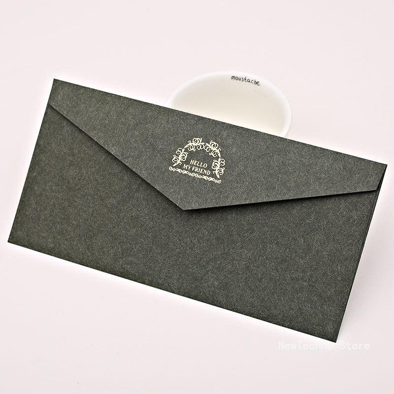 Винтажные золотые конверты для приглашений, крафт-бумага, подарочная карта, оконный конверт, набор свадебных писем, почтовая отправление, канцелярские принадлежности