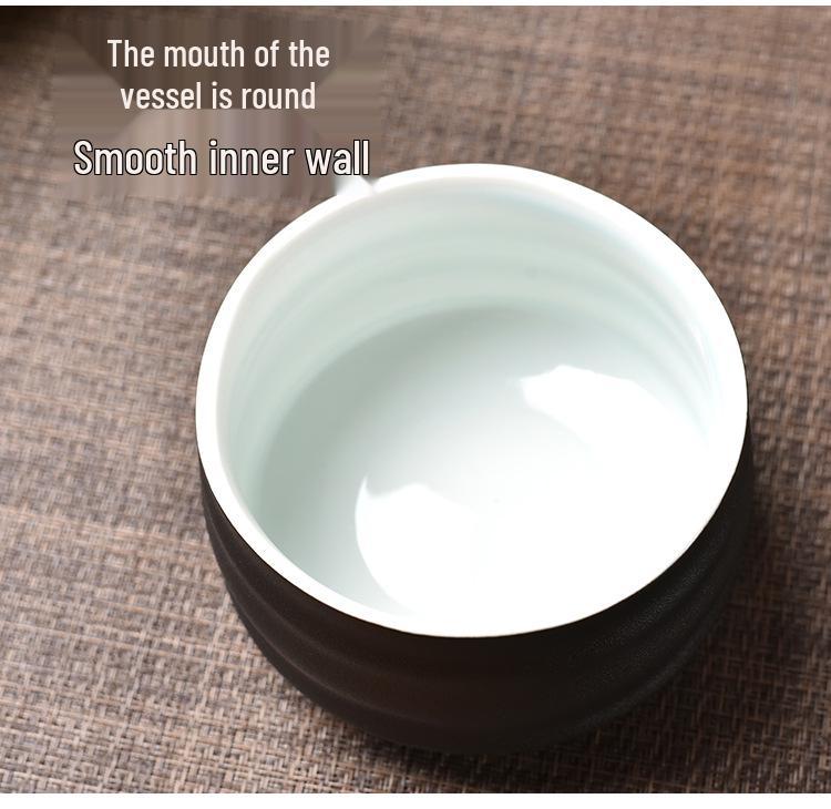 Японский чайный сервиз матча: Керамическая чаша, подставка для часена и инструменты в стиле эпохи Сун