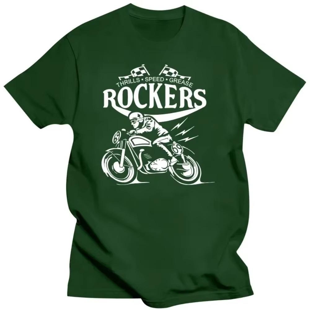 T-Shirt Men 2019 Fashion Mans Unique Cotton Short Sleeves O-Neck Rockers Cafe Racer Cb750 Motorcycle Biker