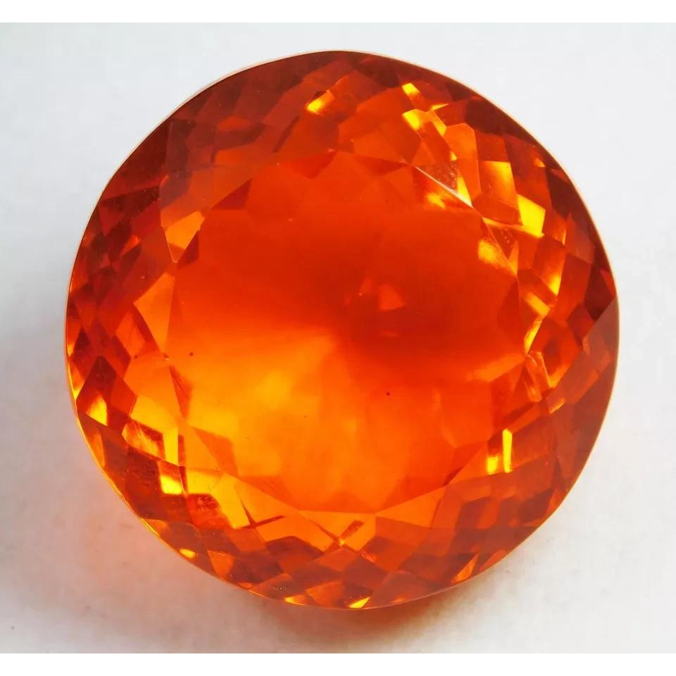 Natural Orange Topaz Loose Gemstone 50 ct Round Cut Jewelry Making for Jewelry Making and Crafts