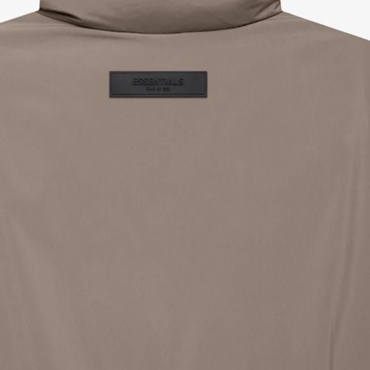 Fear of God Essentials Мужская верхняя одежда, утепленная куртка с полумолнией, SS22, цвет Песочно-бежевый Серый-коричневый, FOG-SS22-073