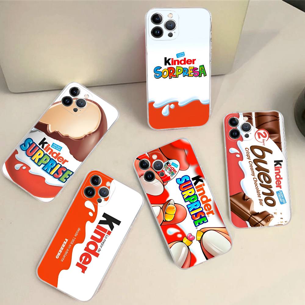 Чехол-брелок для телефона KINDER JOY Surprise Trolly Egg Для IPhone 17 16e 16 15 14 13 12 11 Mini Pro Max Plus Прозрачный Мягкий