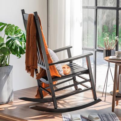 Уличное кресло-качалка из цельного дерева, американское деревенское кресло для лужайки, кресло для веранды