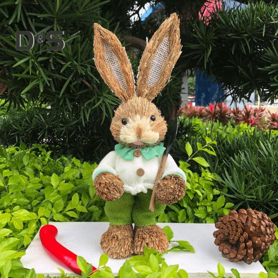 Фигурка кролика, украшение для стола, очаровательный внешний вид, яркое выражение лица, статуэтка кролика, украшение для пасхальной вечеринки