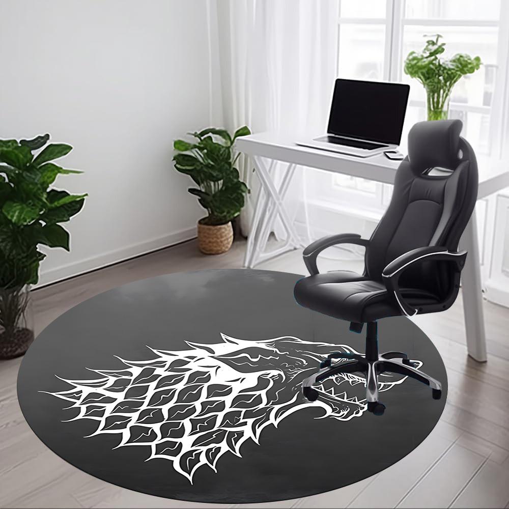 1pc Direwolf, House StarkChair Carpet for Office, Non-slip, Soft and Durable Office Rug for Interior Decoration, Perfect for Office yy250925083