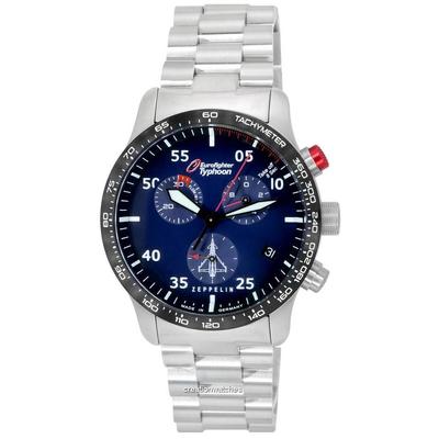 Мужские часы Eurofighter Typhoon Chronograph с синим циферблатом, кварцевые, 7298M3SET, 100M, с наборами ремешков