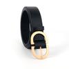 Womens Casual Leather Belt With Alloy Pin Closure And Hollowout Design For Spring