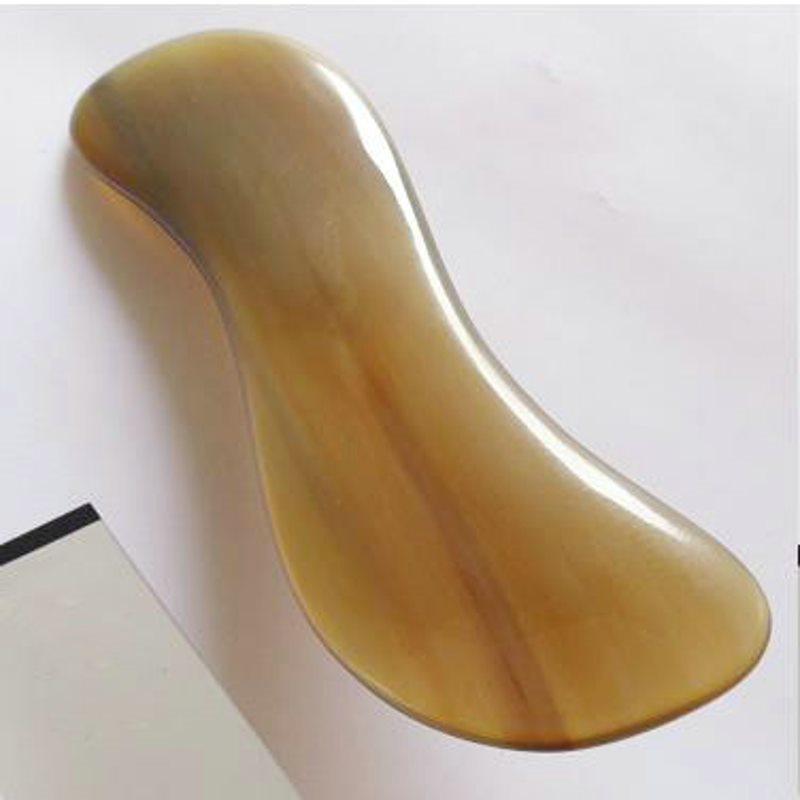 gua sha tool Large and wide S-type facial beauty is better. Scratch board genuine natural white buffalo horn scraping massage