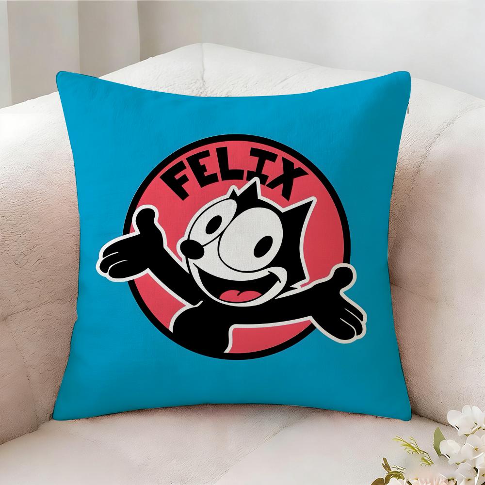 Чехол на подушку F-felix Кот, Двусторонний принт, Подушка для дивана, Подушка для изголовья кровати