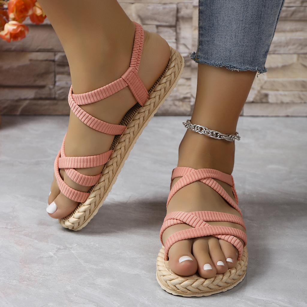 Women's Fashion Trend Anti-slip Wear Strap Flat Sandals