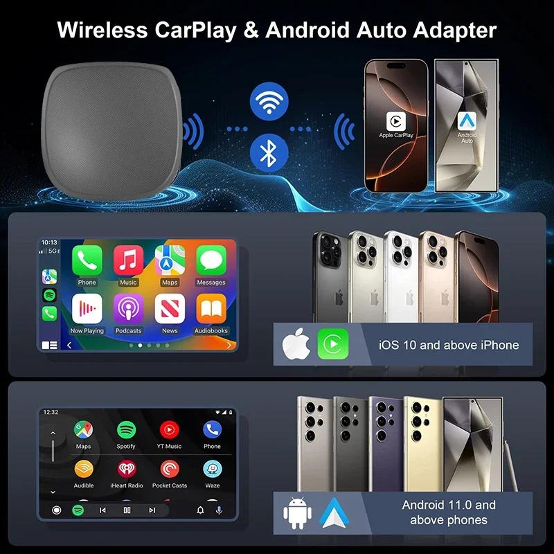 2025 Android 14 Carplay Ai Box Беспроводной Carplay Android Auto Поддержка 4/8-ядерных автомобильных интеллектуальных систем Для YouTube Netflix