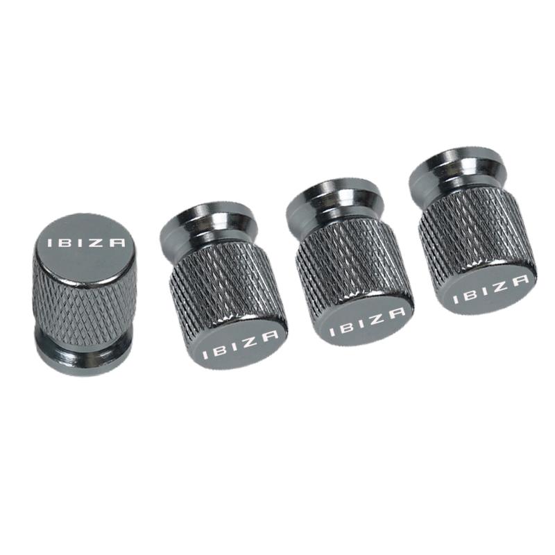 rldf3 4pcs Car CNC Aluminum Tire Valve Air Port Stem Cover Caps For SEAT IBIZA Accessories