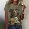 Футболка с принтом 3D Kawaii Cat Dog для женщин, забавные футболки с изображением животных, летние повседневные топы с круглым вырезом, свободные футболки с коротким рукавом