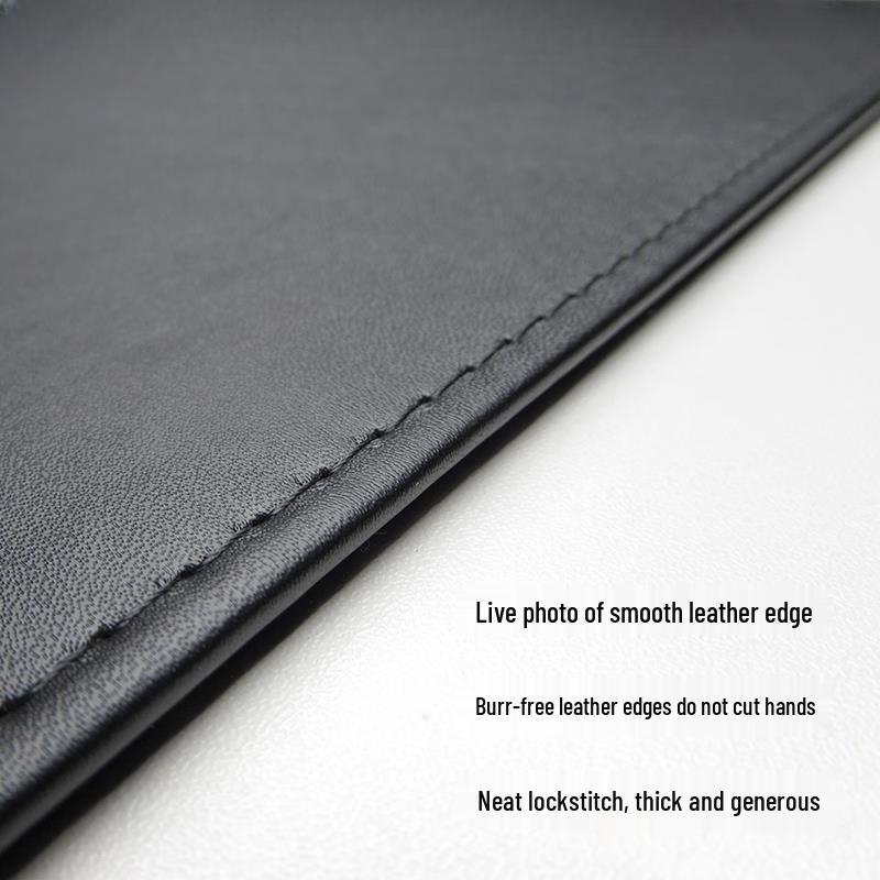 Handun Leather Desk Mat with Buckle Edge