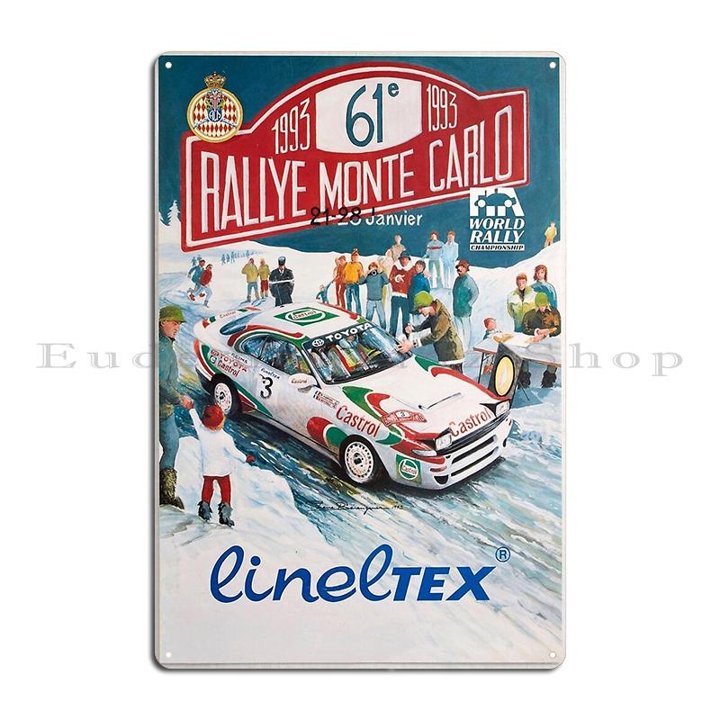 Ралли Монте-Карло 1994 Escort RS Cosworth едет Карло Пленительная дань уважения автоспорту Металлический настенный декор Гаражная жестяная табличка Постер
