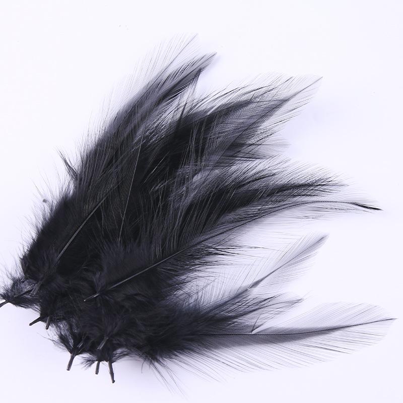 DIY colored feathers 4-6 white item chicken feather jewelry accessories hat fish hook floating decorative material