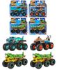 Hot Wheels Monster Truck Transporter Assorted Box Sold Vehicle Toy Mini Car 3 Years Old and Up Multi 4-Car 986C-HWN86