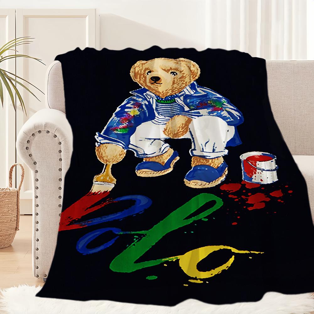 Модное Милое Плюшевое Одеяло B-Bears Коврик для Дивана-Дремоты для P-POLO-S Гостиной Теплый Офис Спальня День Рождения Дом Путешествия Детские Подарки
