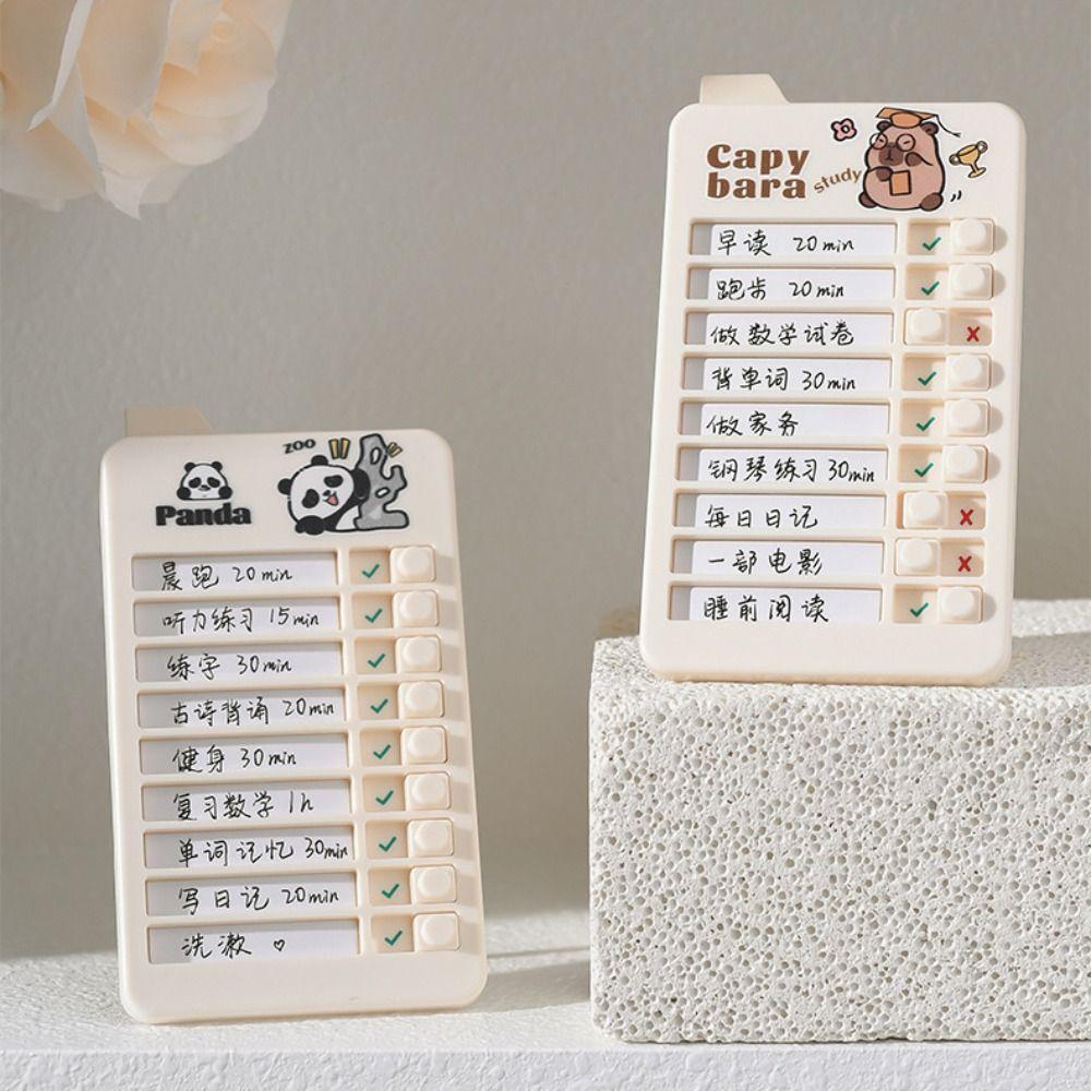 Panda Good Habit Punch Card Capybara Self-discipline Punch Card To Do List