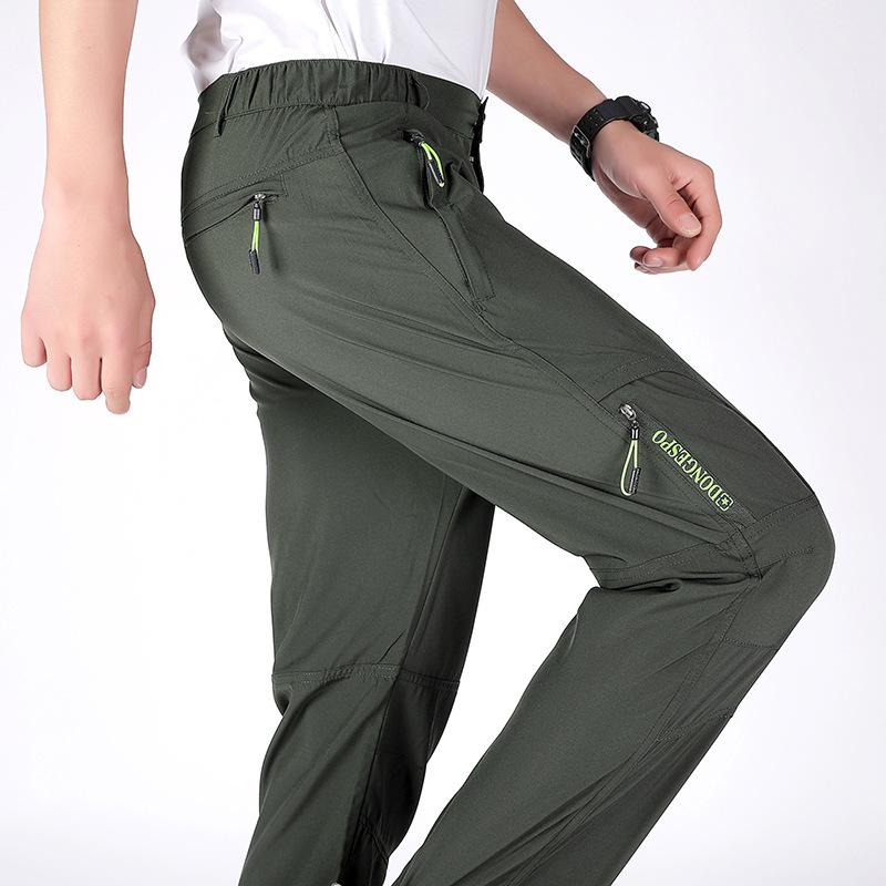 Men Hiking Pants Fishing Trousers Trekking Quick Dry Outdoor Travel Elastic Sports Pants Fabric Cycling Camping Clothing