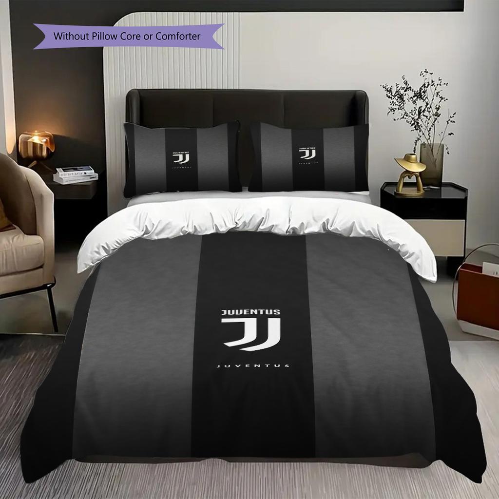 Cristiano's Juventus Journey Three-piece set (1 * duvet cover + 2 * pillowcase, without core) Bedding set Christmas birthday gift