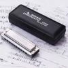 Swan Chromatic Harmonica, 10-Hole, 40-Note, Key of C, Silver, with Exquisite Box