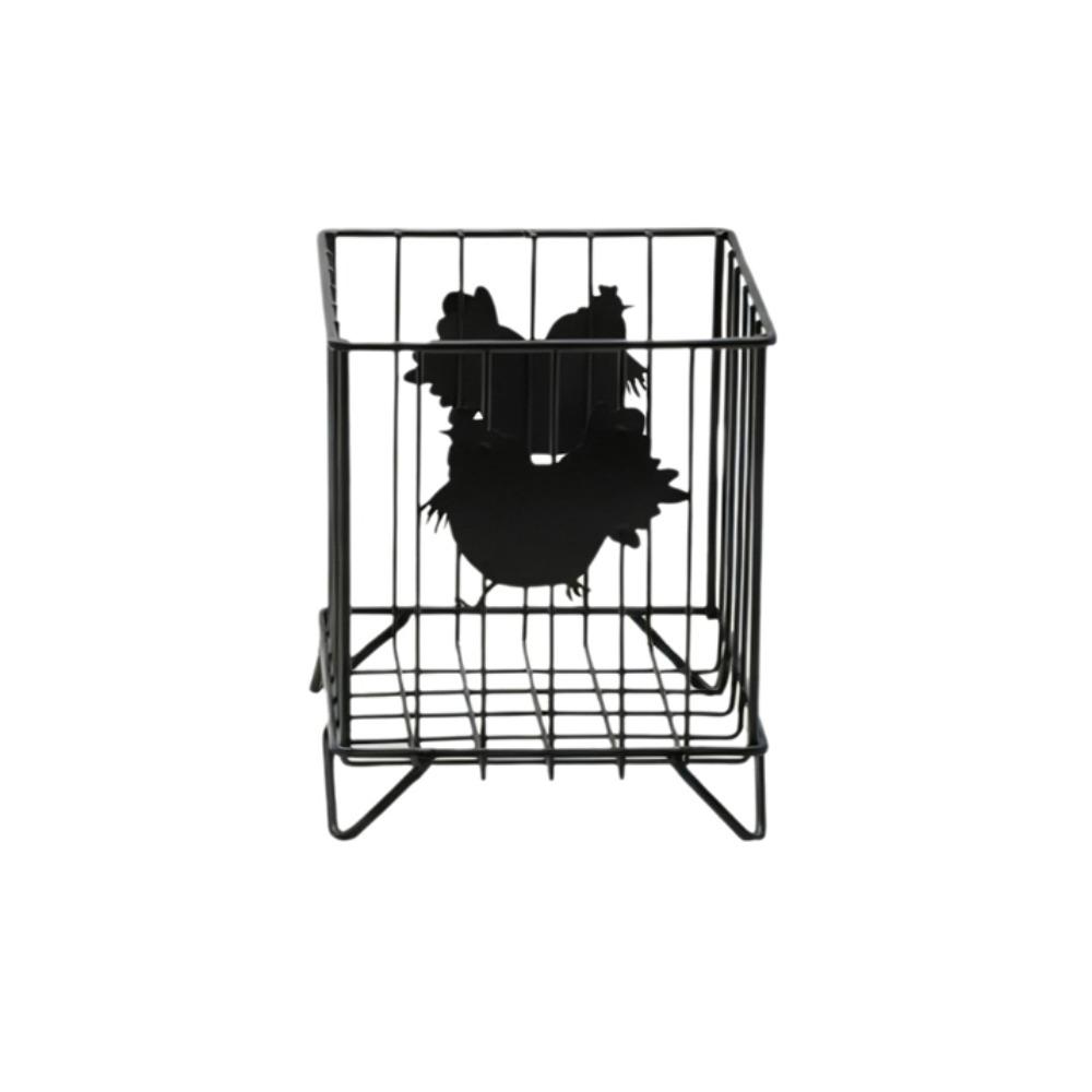 Rustic Egg Gathering Basket Sturdy Candy Storage Basket Hen Pattern Storage Basket Kitchen