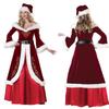 OSC Women's Santa Dress, Hat, Belt, Long Sleeve Dress, Long Skirt, Santa Claus Costume