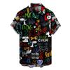 Men's floral short-sleeved shirt, men's youth men's shirt 1116 spring and summer new short-sleeved shirt, men's
