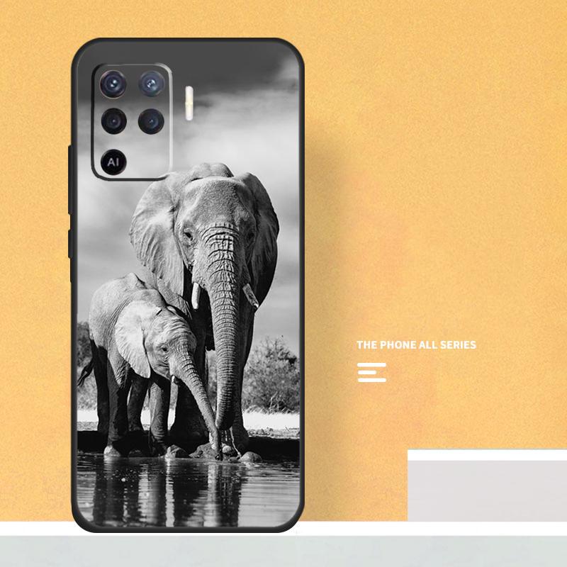 Elephant Baby Nature For OPPO A96 A76 A16 A54 A74 A94 A98 A78 A58 A5 A9 A52 A72 A53S A54S A15 A17 A57 A77 Case