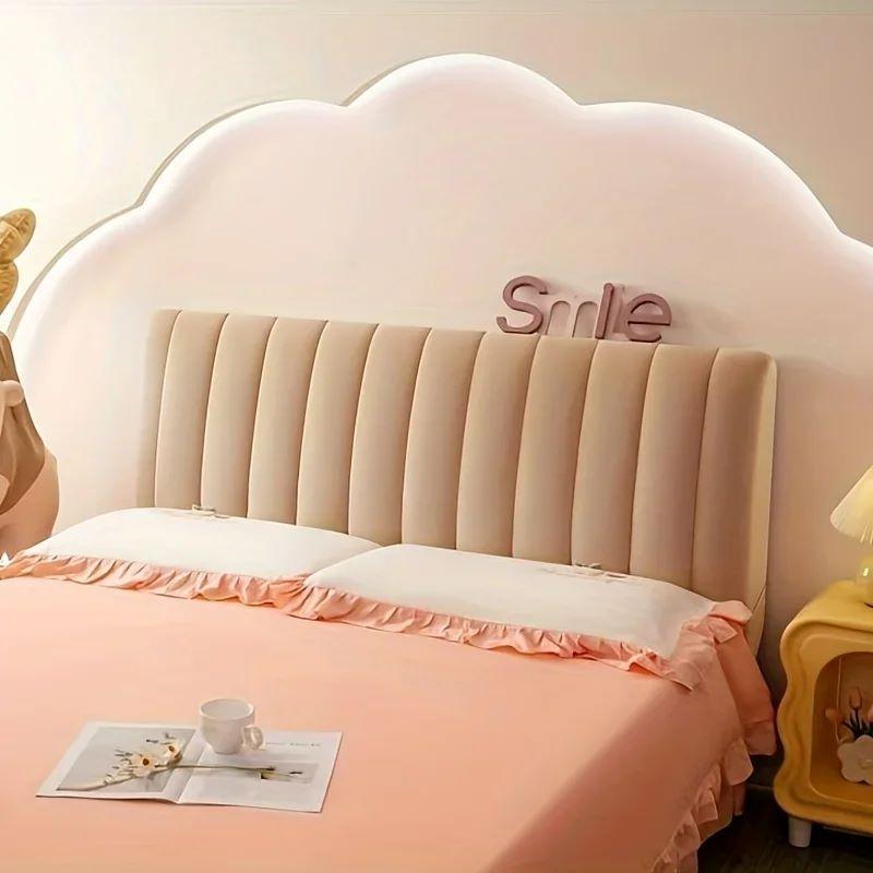 Short Plush Quilted Headboard Cover Luxury Soft Thick Velvet Bed Head Cover All-inclusive Bedside Protector Cover