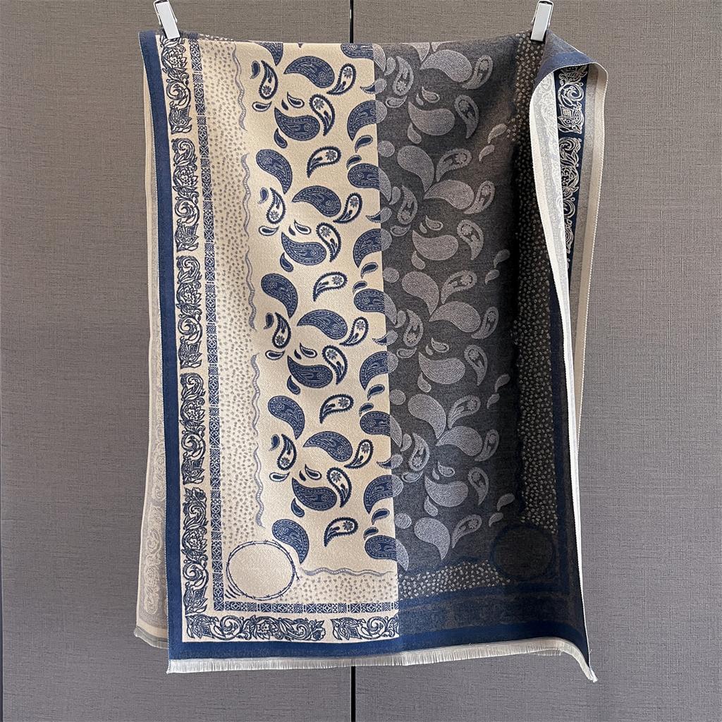 Luxury 80*200cm Warm Scarf For Women Tassel Shawl Imitation Cashmere Pashmina Warps Autumn/Winter Coldproof Windproof Blanket